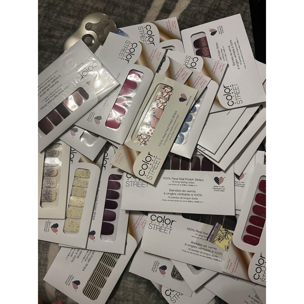 Lot Of 20 Color Street 100% Real Nail Polish Strips Packs-Variety new/sealed